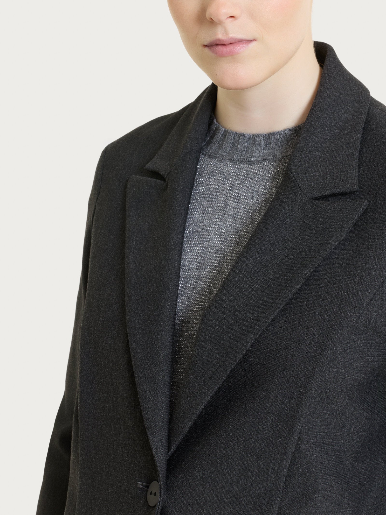 Ragno Compact Blazer Over Rever Lancia Oscuro Mel. Destrutturato