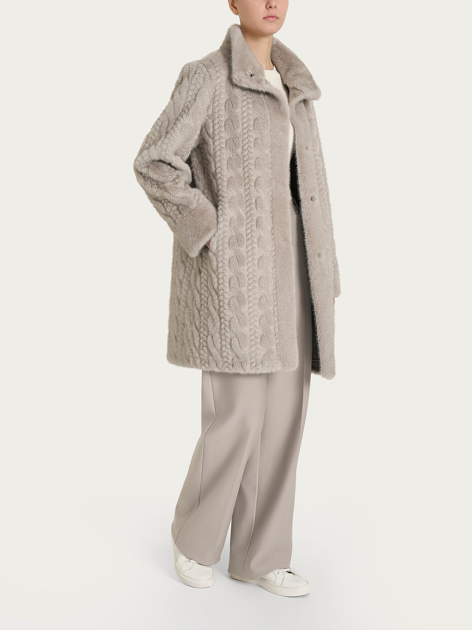 Ragno Cappotto Double-Face Donna String Vegan Fur