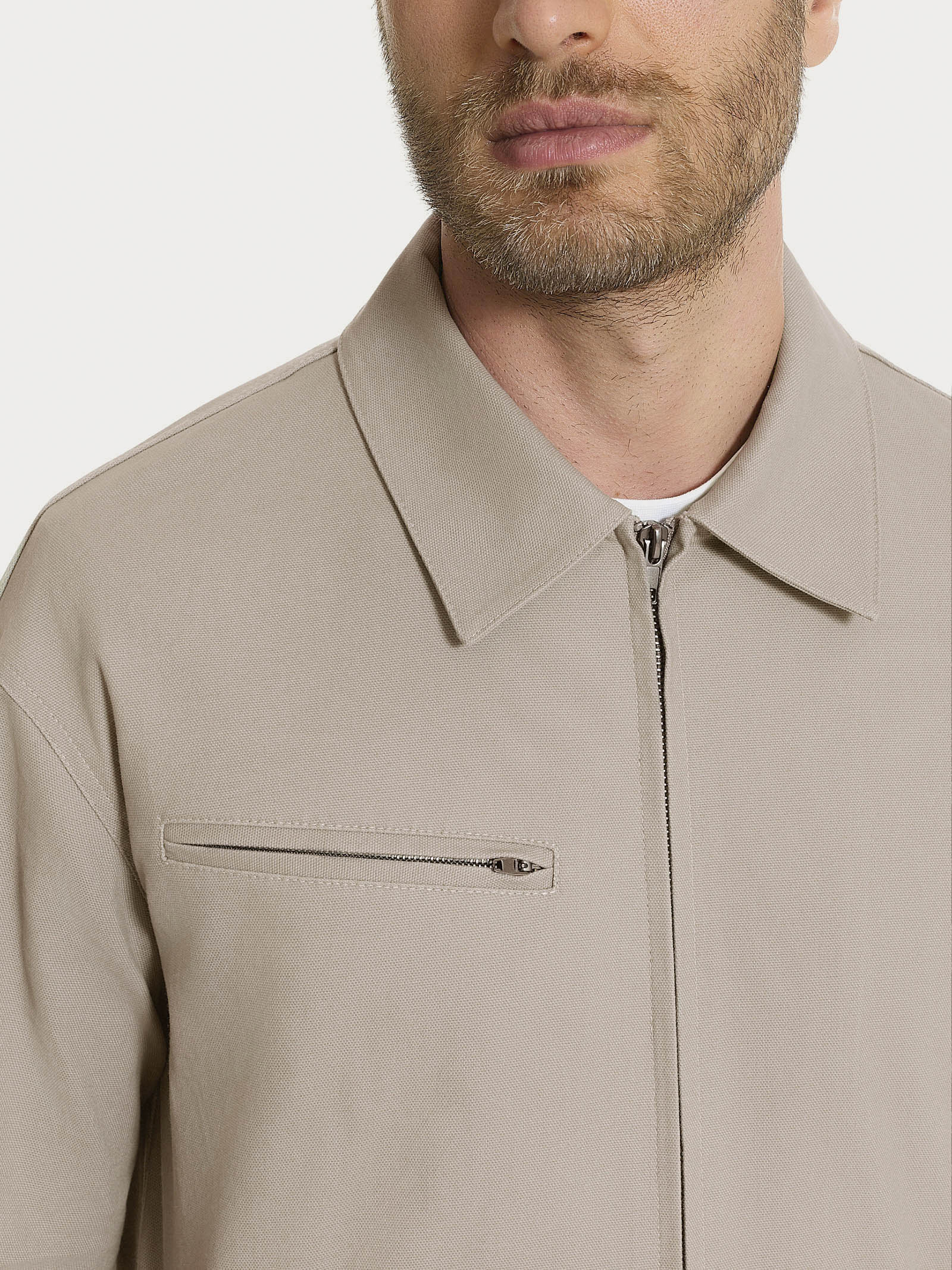 Ragno Compact giacca con zip String canvas stretch