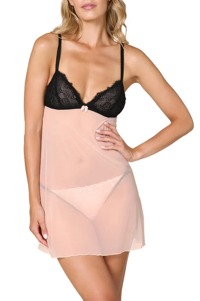 Goldenpoint Sugar Maid babydoll in pizzo imbottito