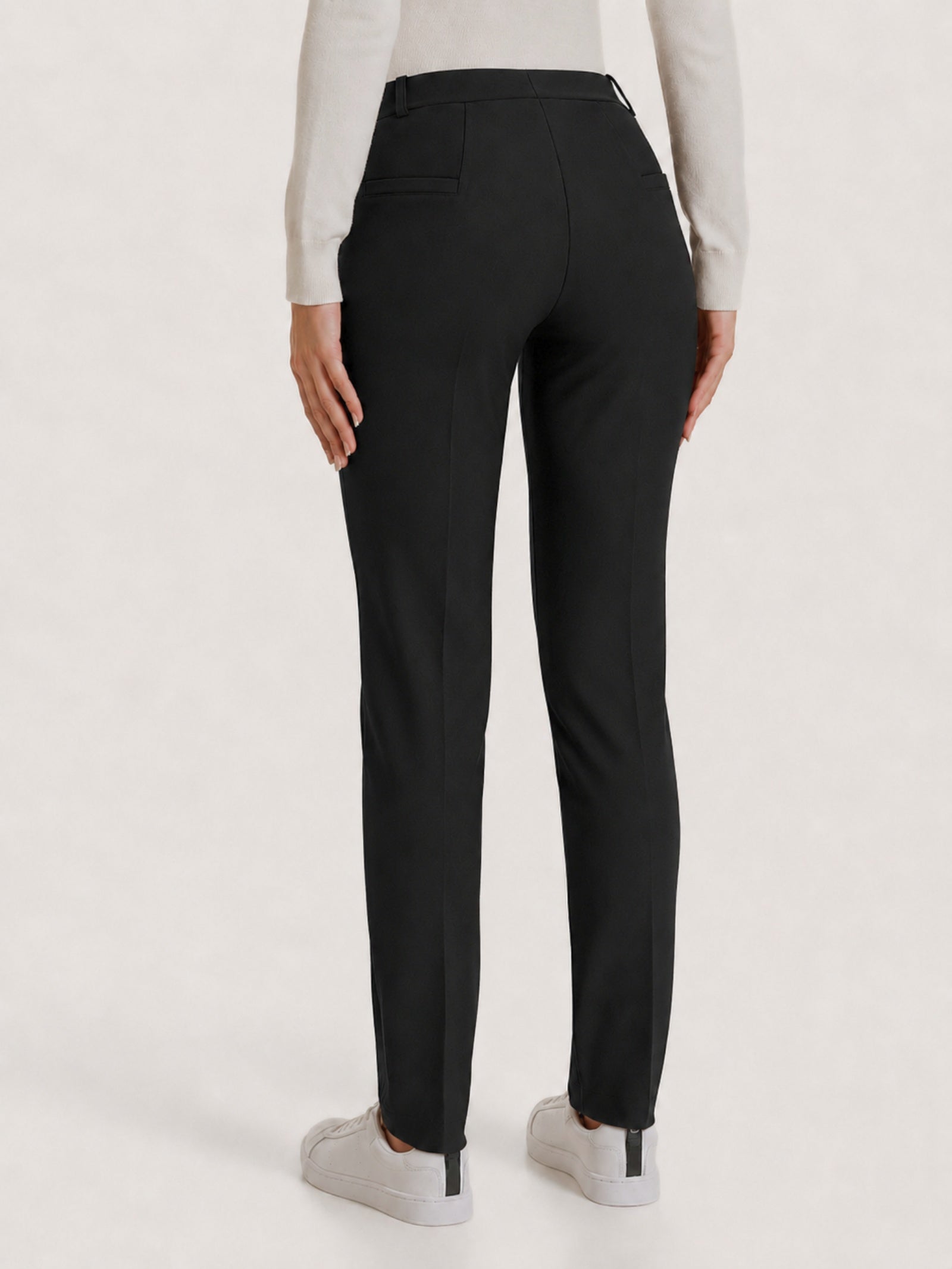 Ragno Compact Pantalone Sigaretta Donna Nero elasticizzato