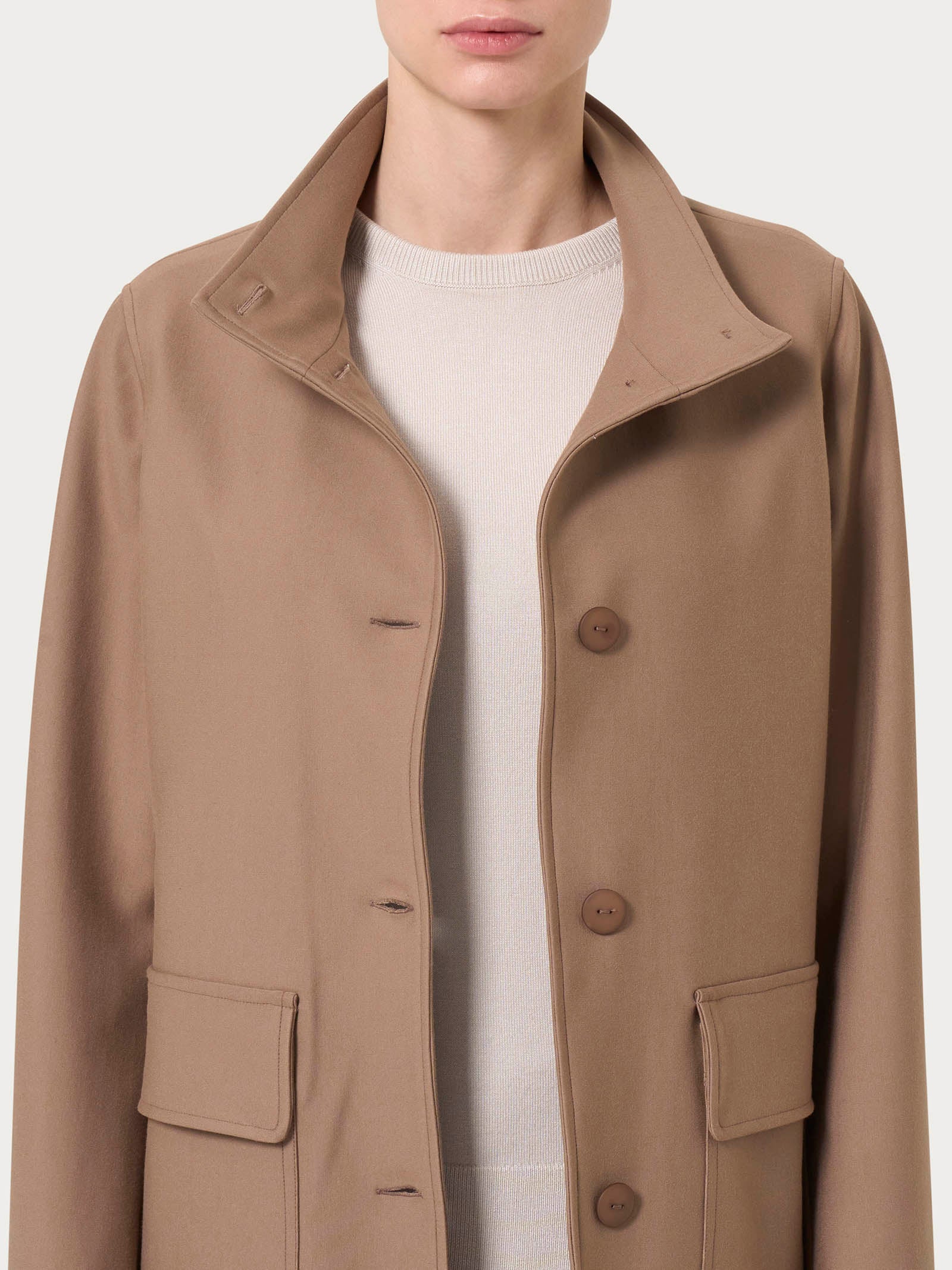 Ragno Compact Cappotto Corto giacca viscosa pine bark
