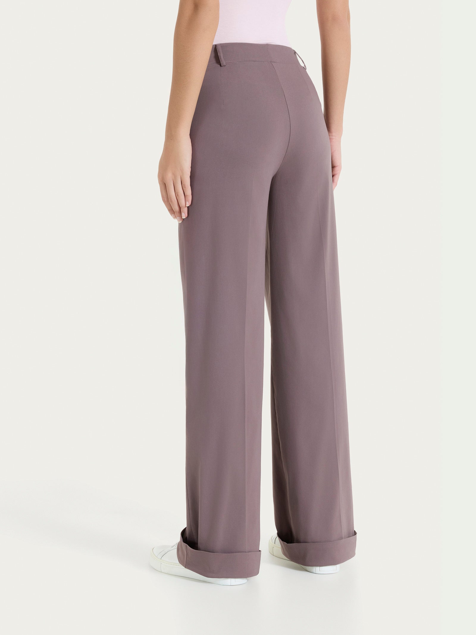 Ragno Super Fresh Pantalone Ampio Tasche Plum Truffle fresco