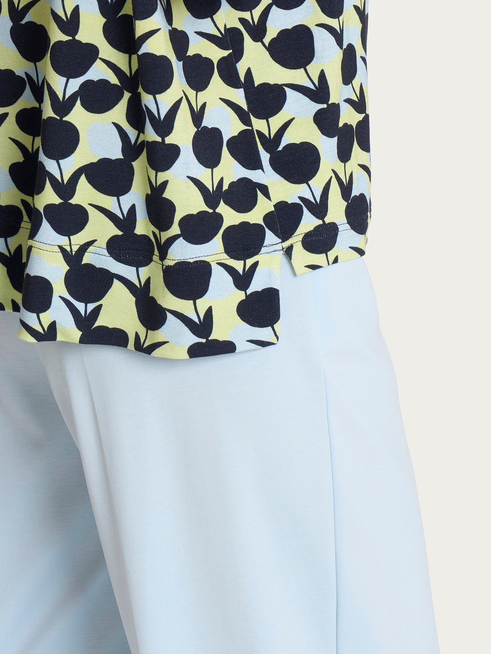 Ragno Viscosa Summer Blusa girocollo tulips Shadow Lime viscosa