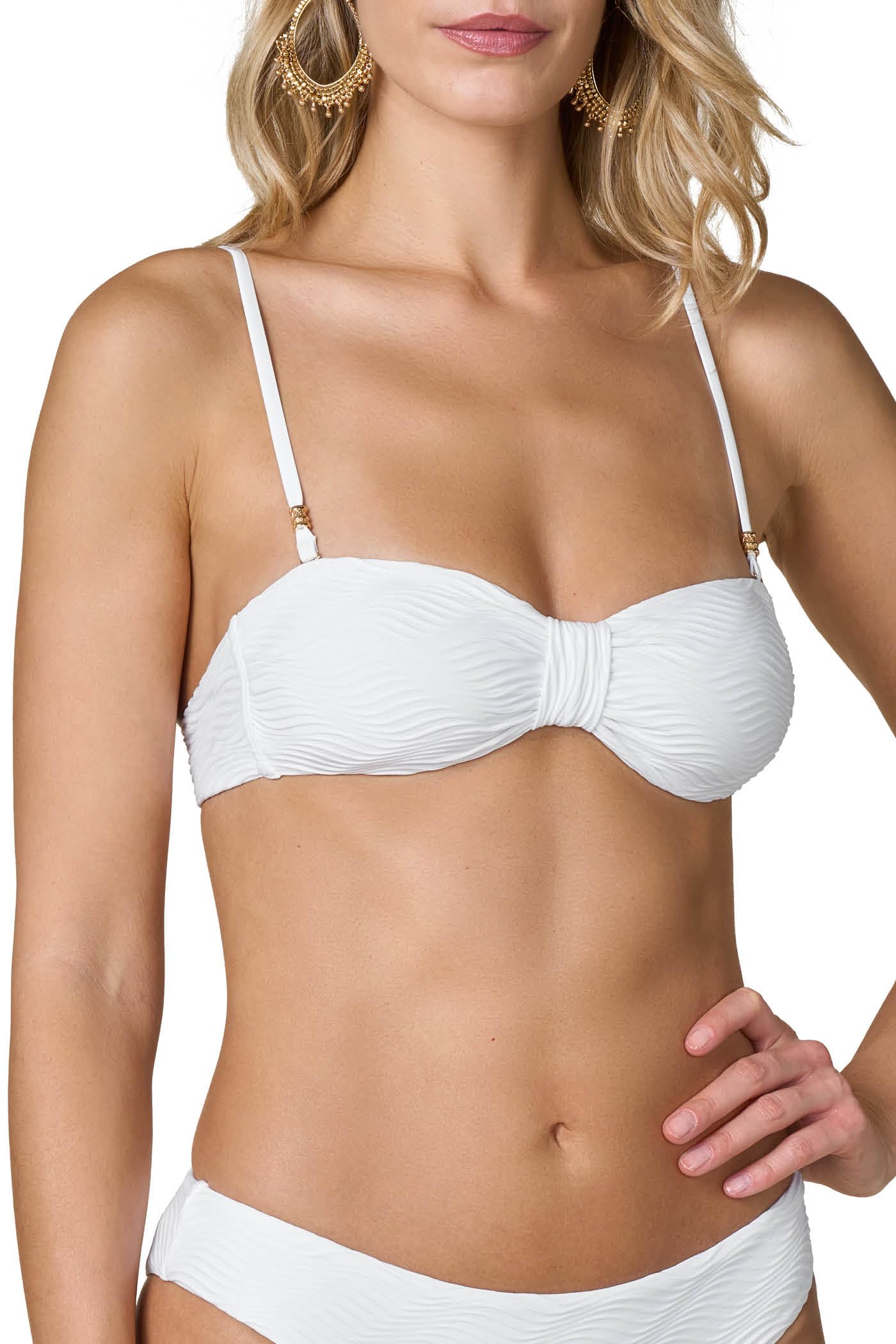 Goldenpoint Cloud top bikini fascia imbottita jacquard