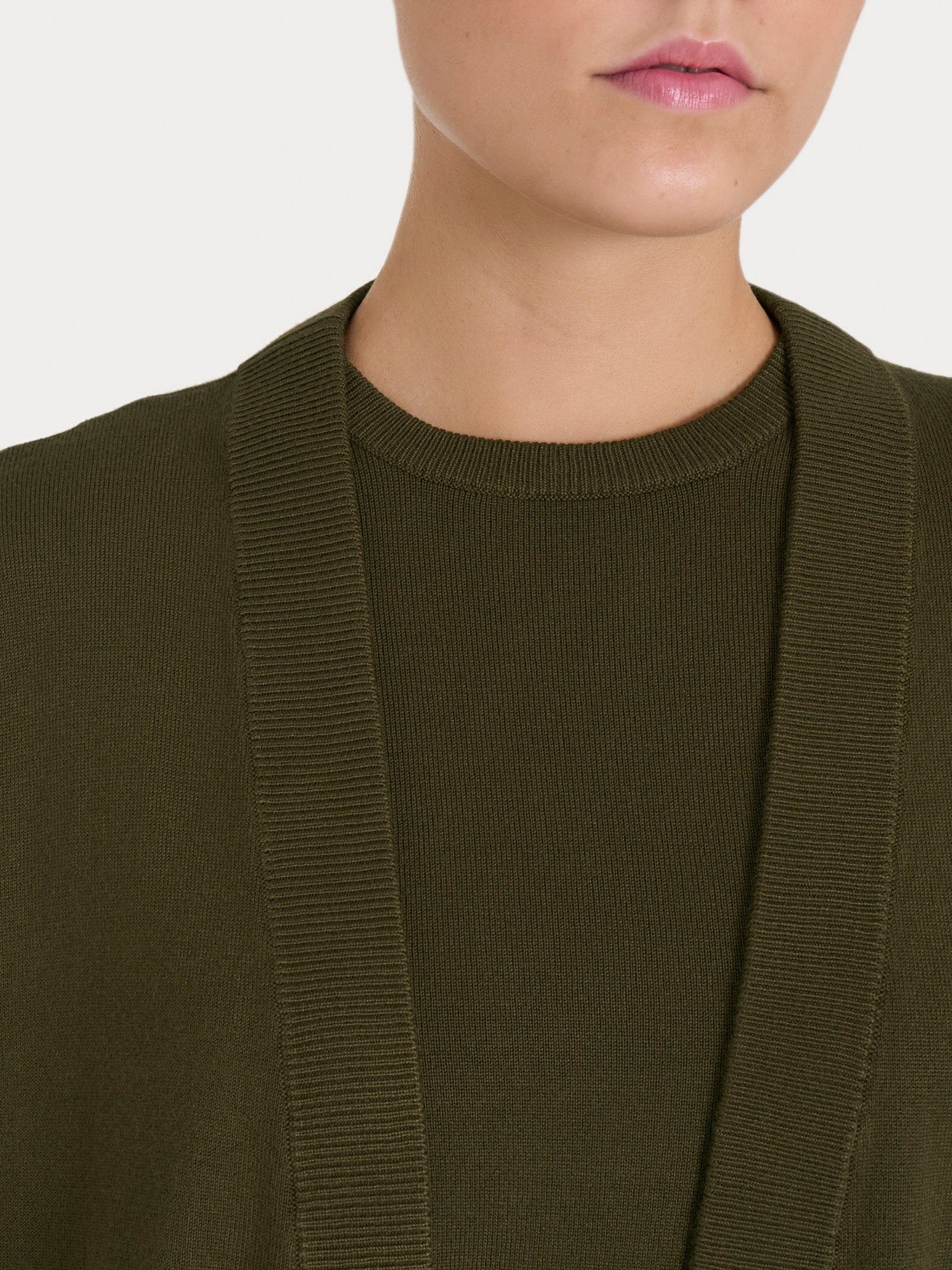 Ragno Four Seasons cardigan donna corto Dark Olive