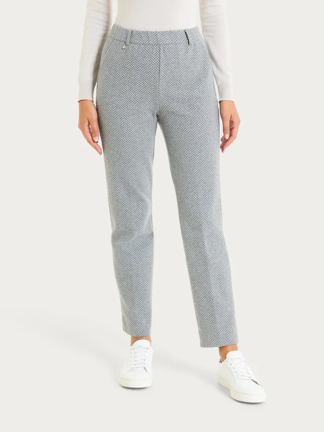 Ragno Compact Pantalone Dritto Eco Jacquard Grigio Mel.