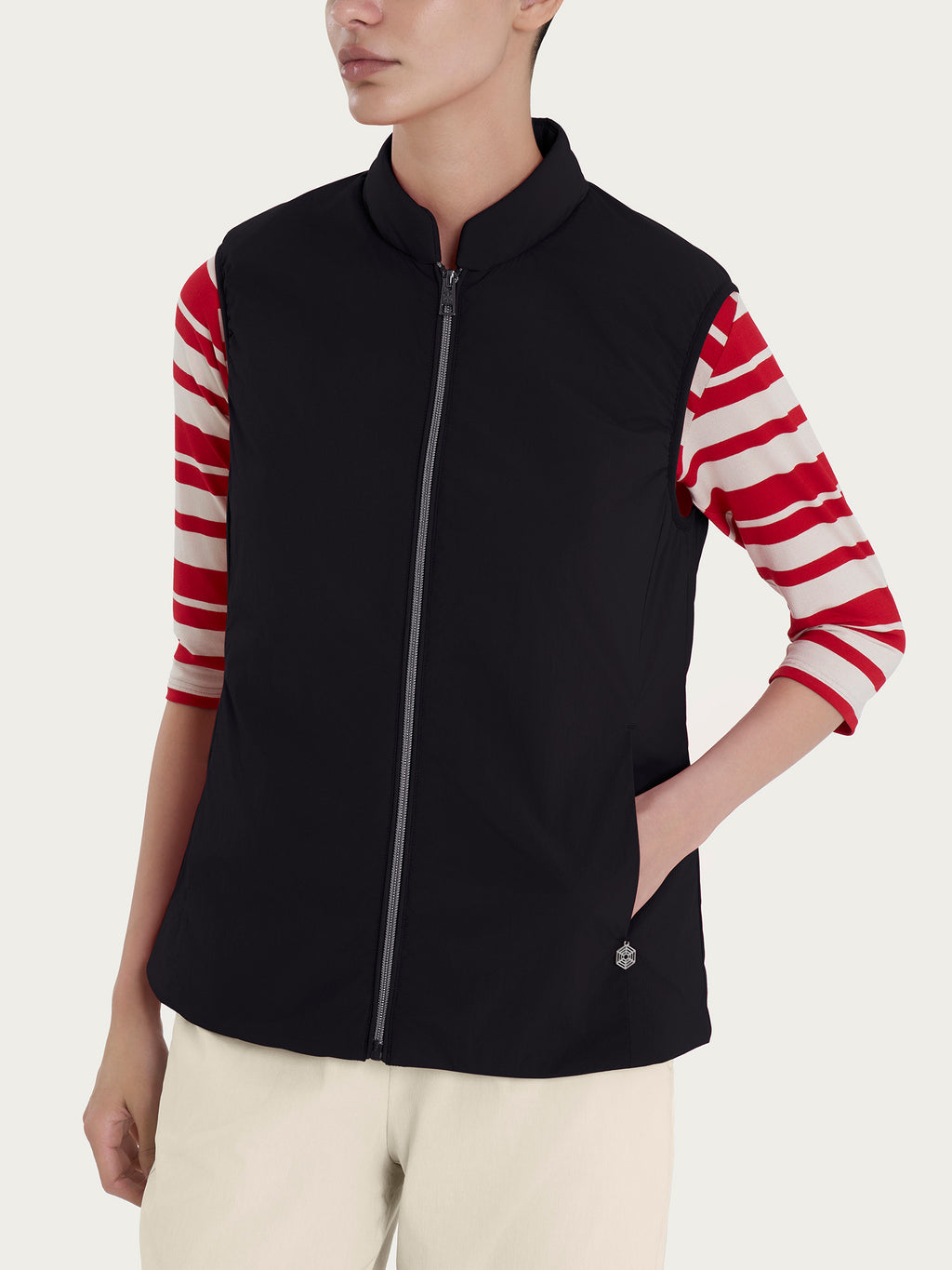 Ragno Comfort Gilet Donna Nero Imbottitura Lana 100g