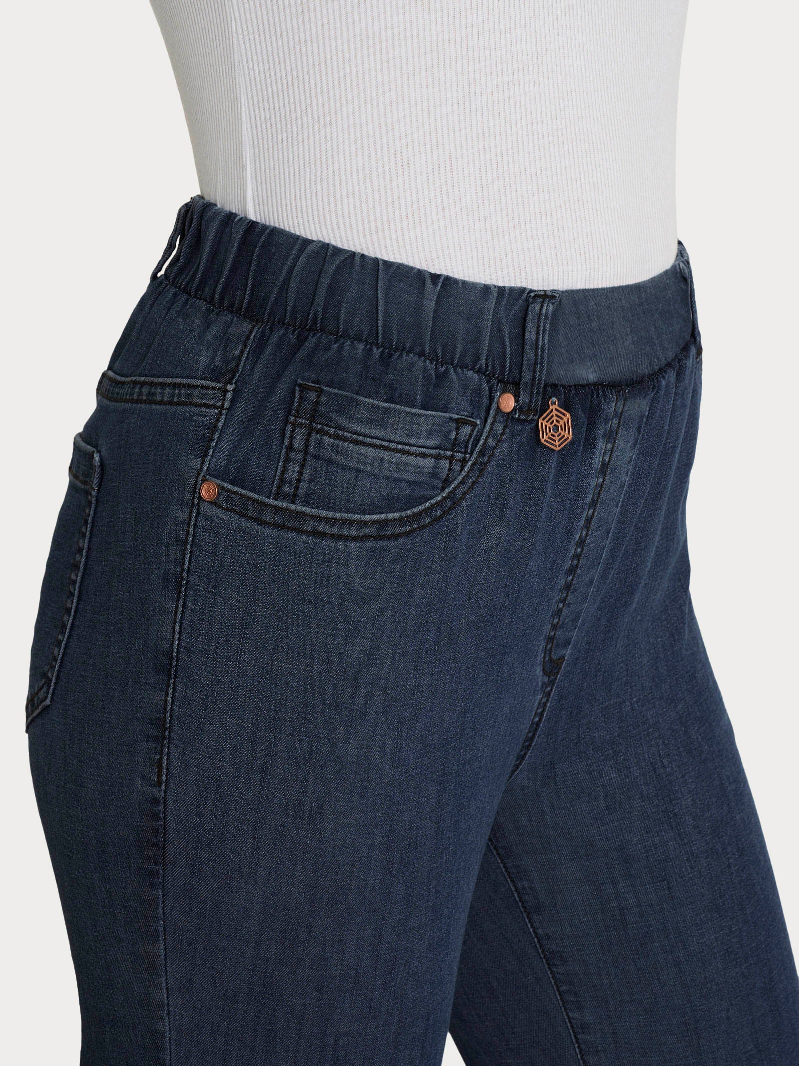 Ragno Light Denim Jeans Flare Caviglia Indigo elasticizzati