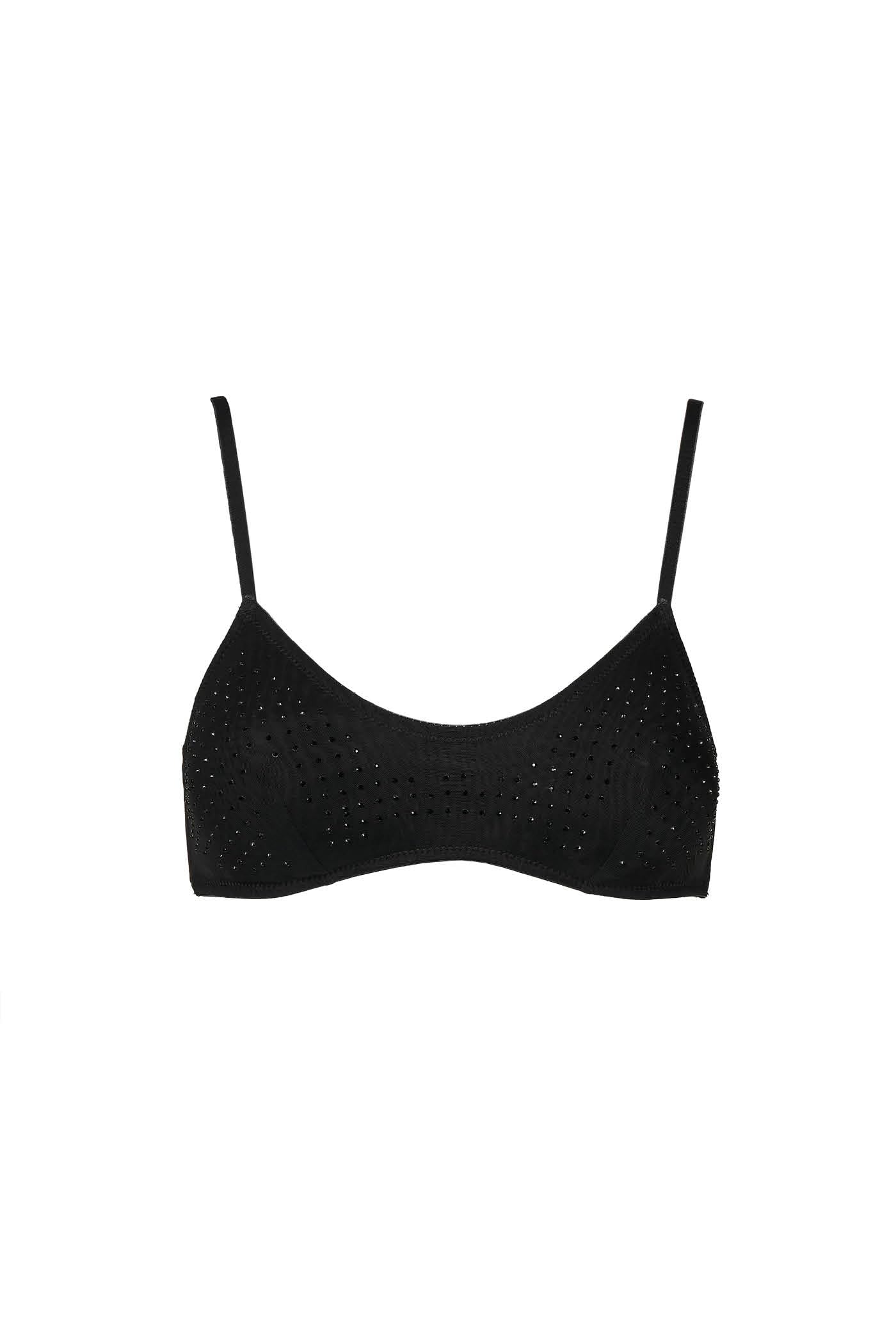Goldenpoint Iris Bling brassière mesh e strass