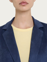 Ragno Eco Suede Blazer Due Bottoni giacca Bleu camoscio