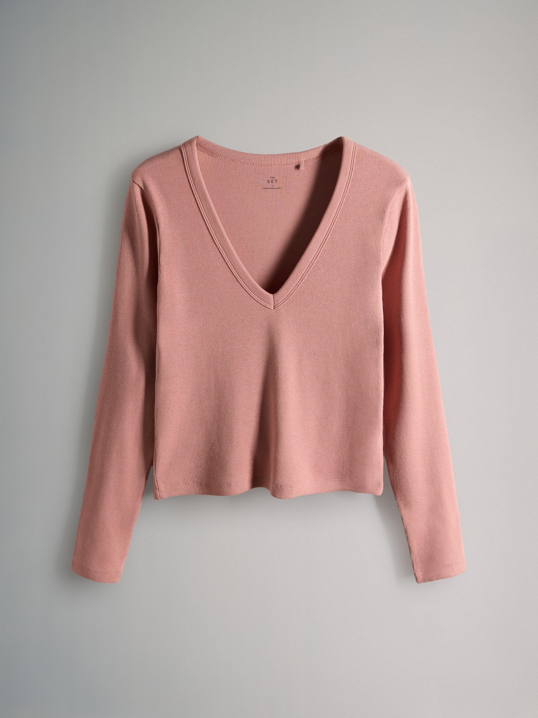 The Set Magliette Donna Coste Manica Lunga Confezione 5