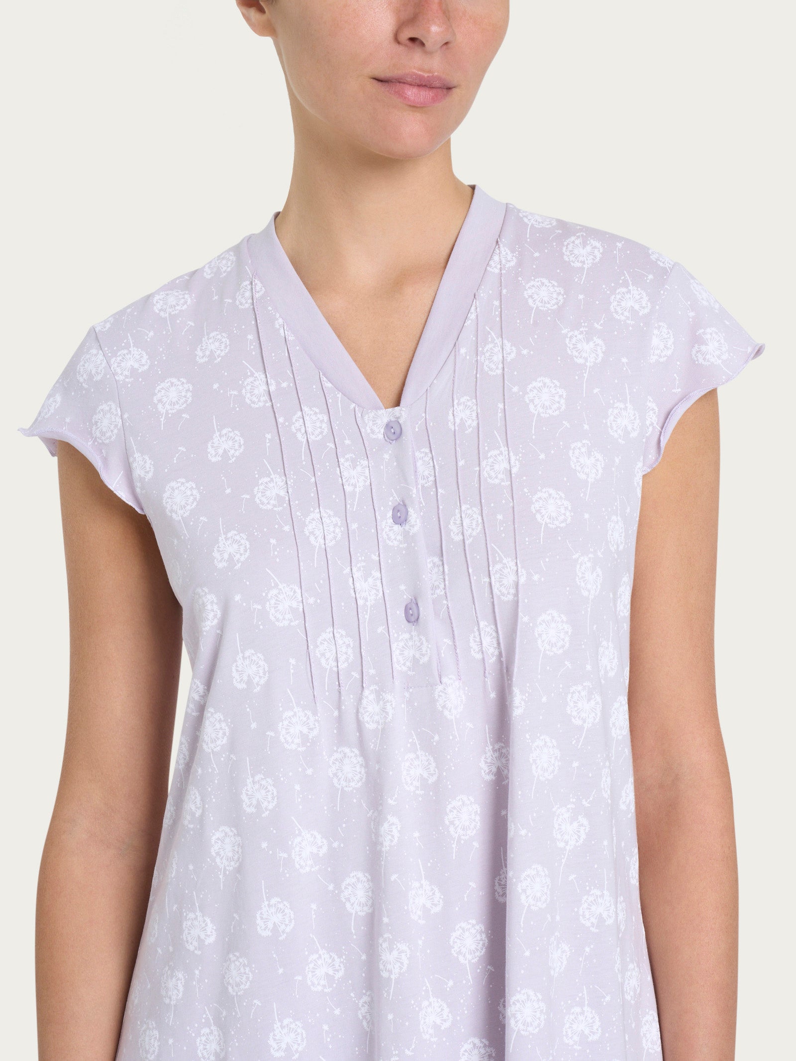 Ragno Jersey Camicia da Notte Corta Thistle Cotone