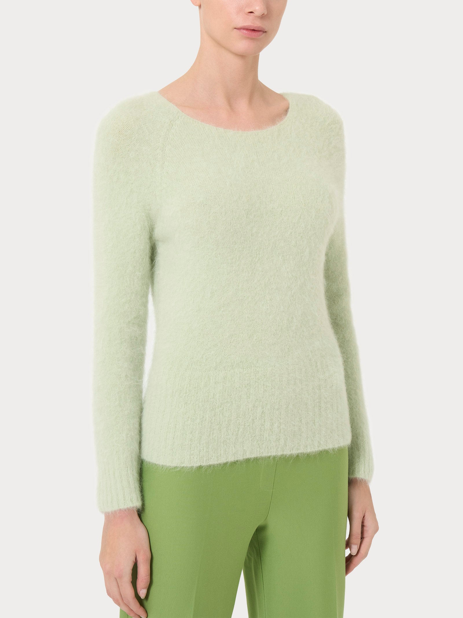 Ragno Merino Soft Girocollo Maglia Gleam misto lana alpaca