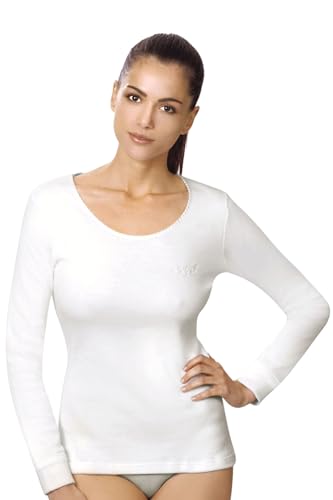Lady C Maglia Manica Lunga Cotone Interlock Intimo Donna Calda