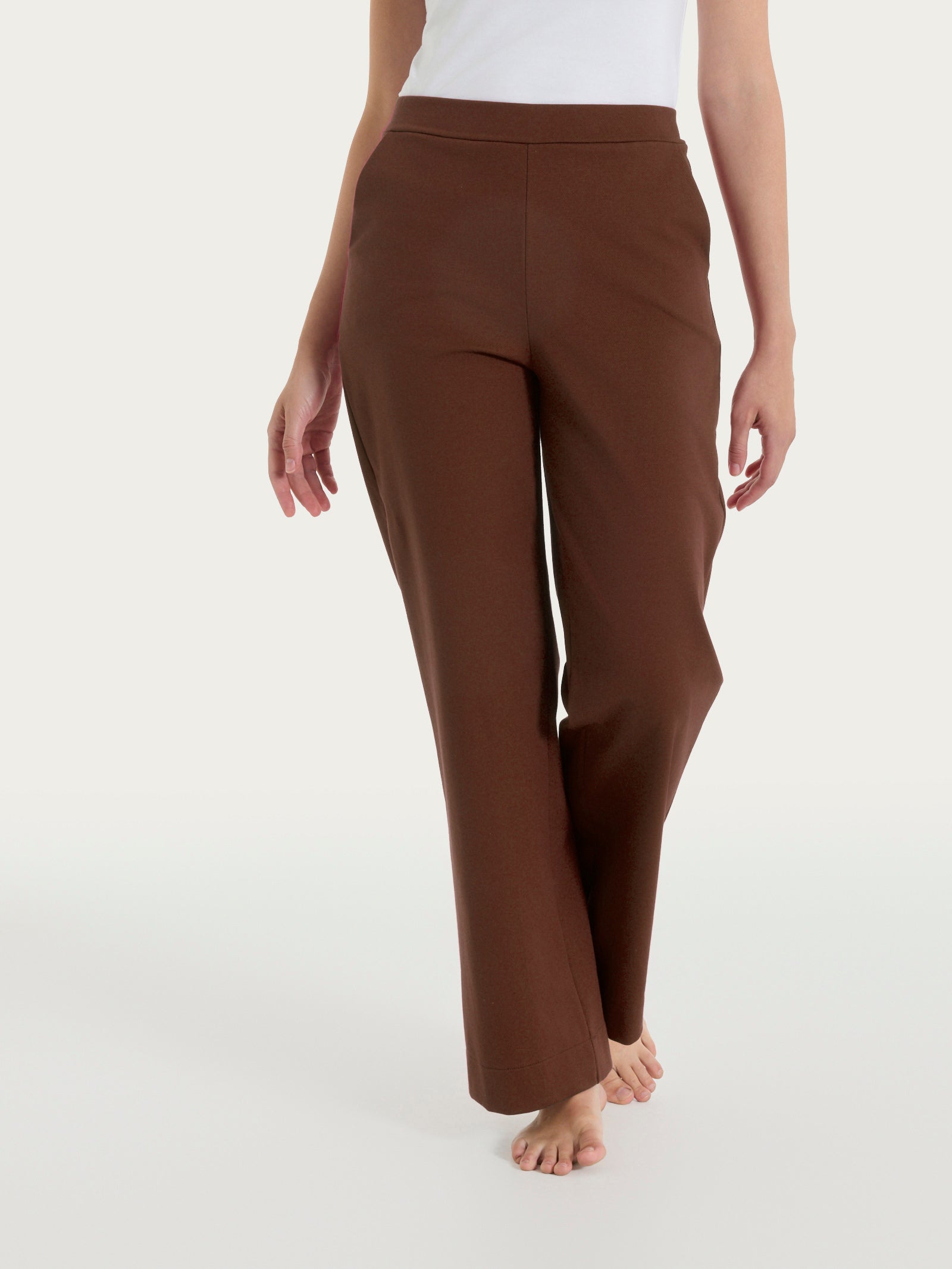 Ragno Jersey Cotone Pantalone Ampio Chocolate
