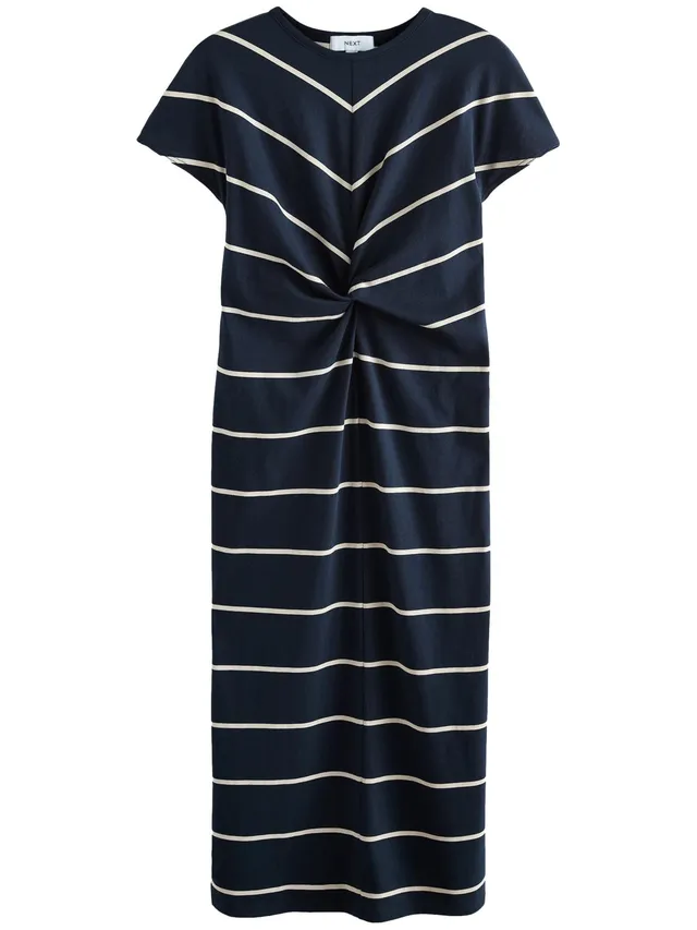 Next abito t-shirt torchon cotone nero midi