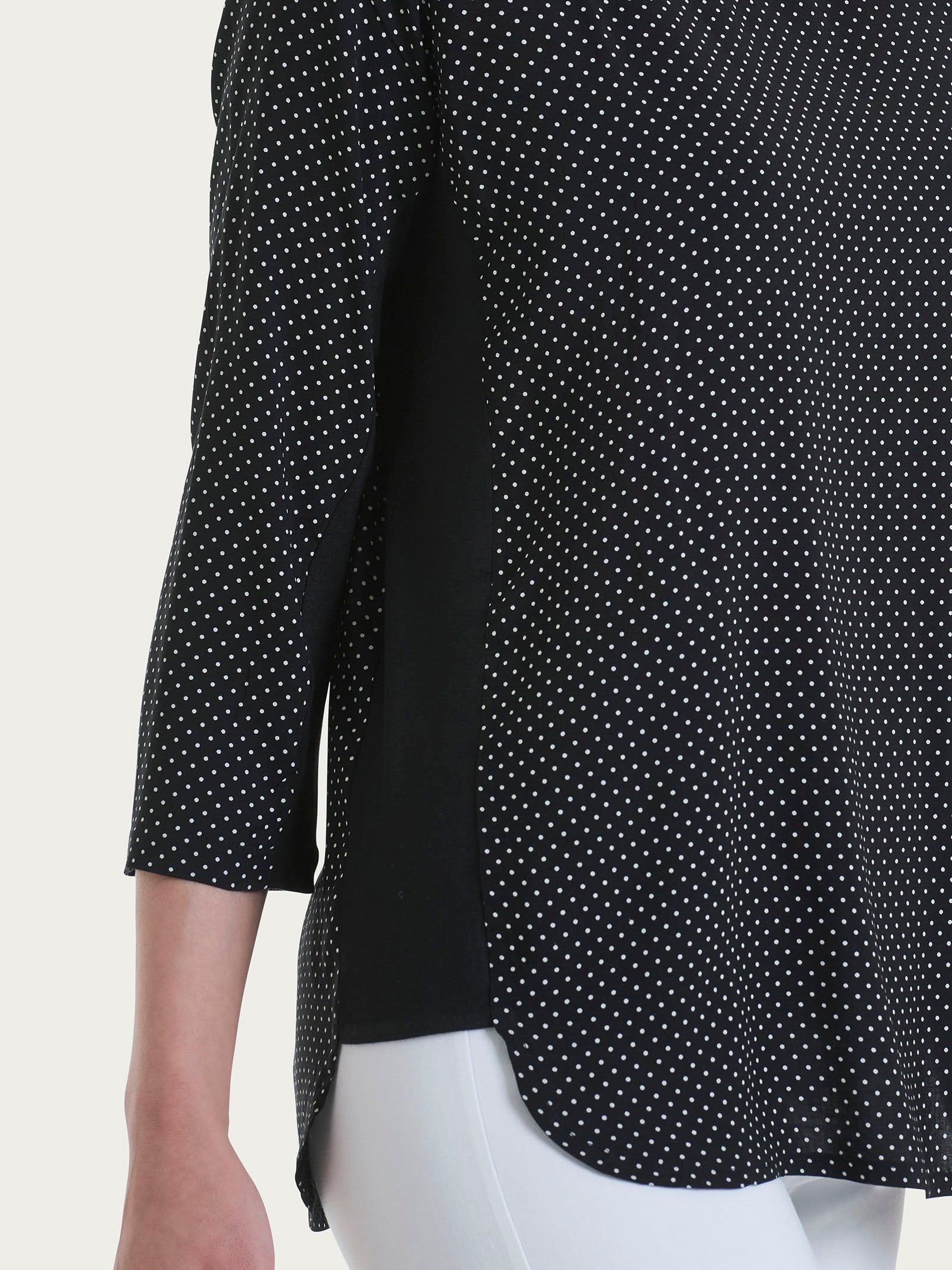 Ragno Maglia girocollo dots Fant.Black viscosa