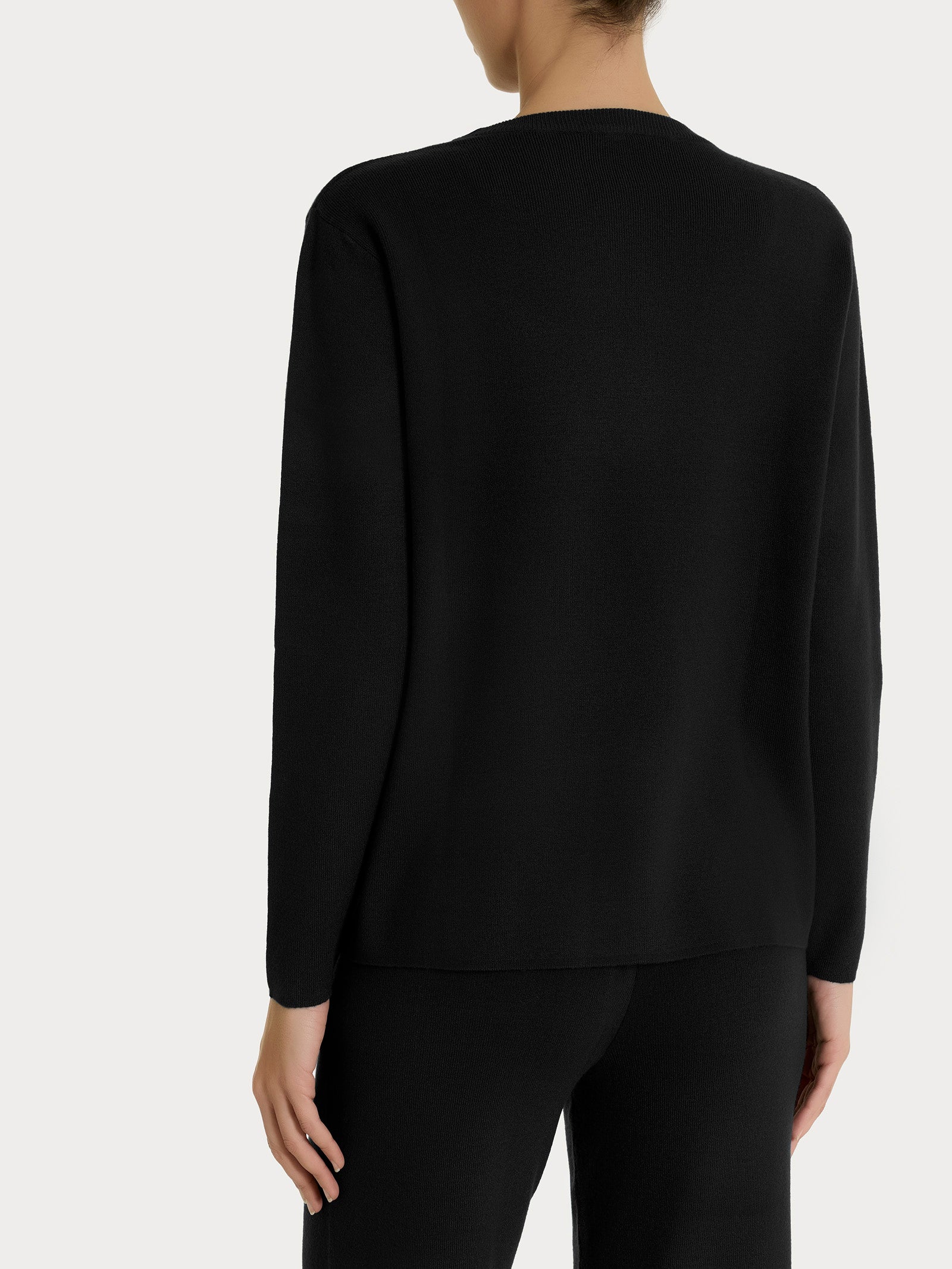 Ragno Super Soft maglia girocollo manica lunga Nero