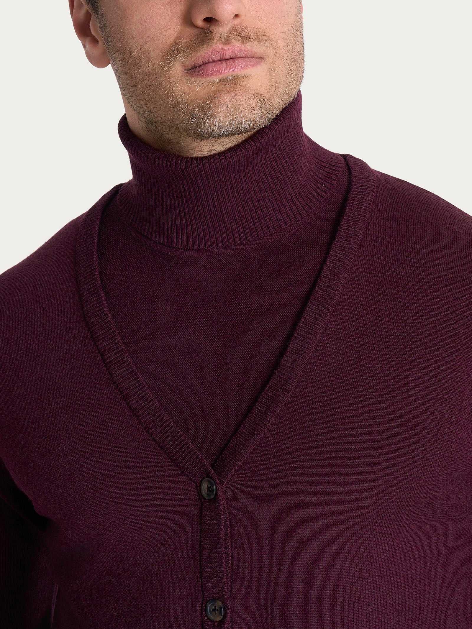 Ragno Merino Soft cardigan lana fig scollo a V caldo leggero