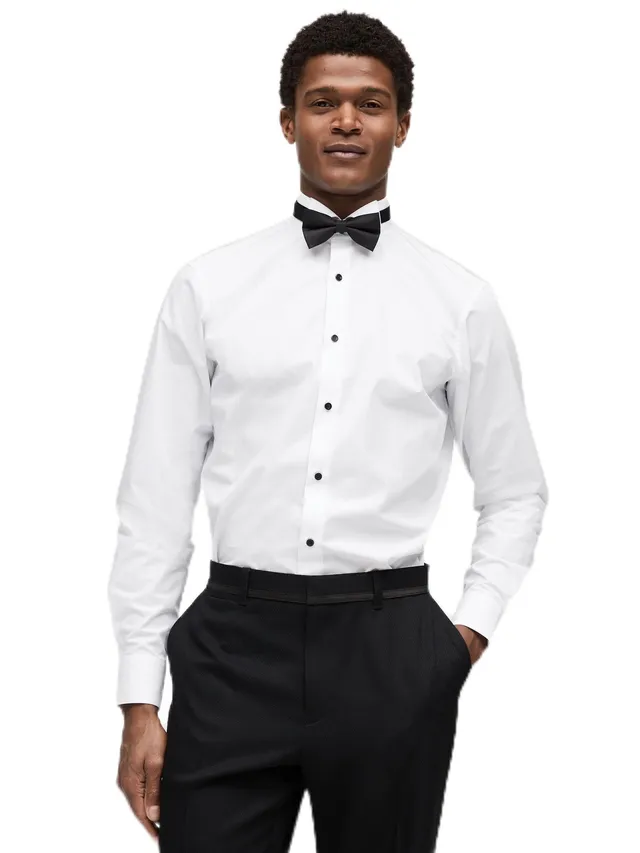 Next camicia polsino singolo papillon uomo 2 pezzi slim