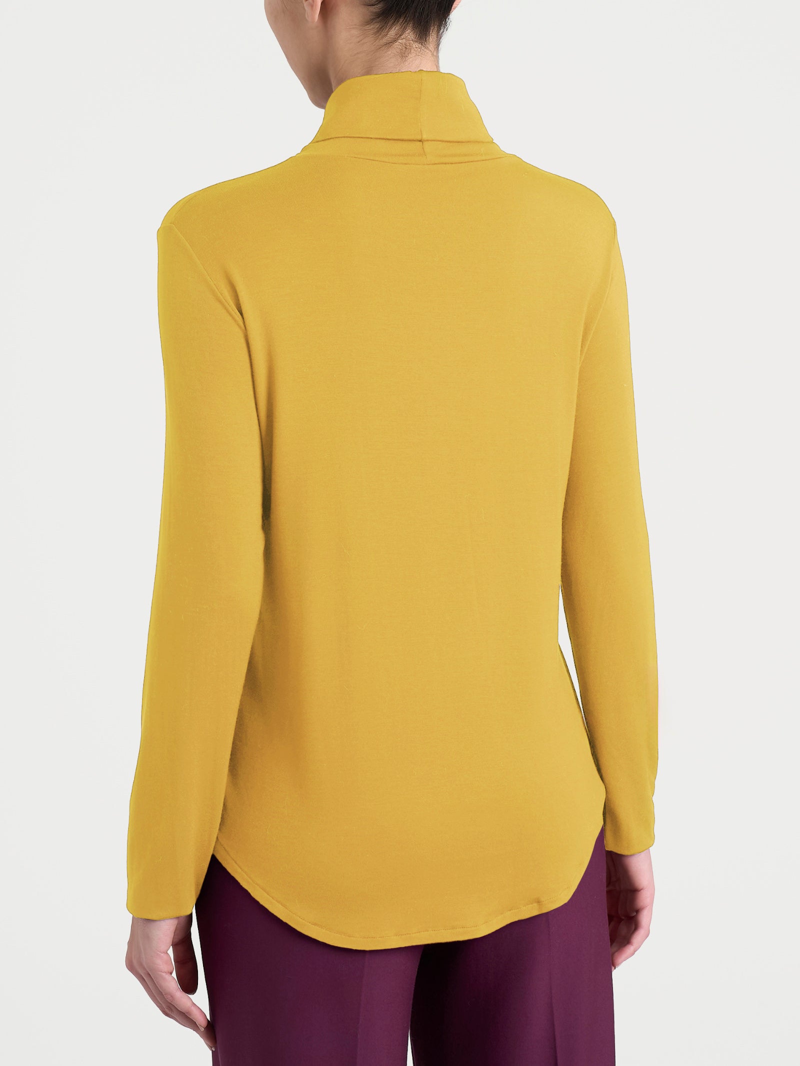 Ragno Eco Viscosa Dolcevita Manica Lunga Oil Yellow