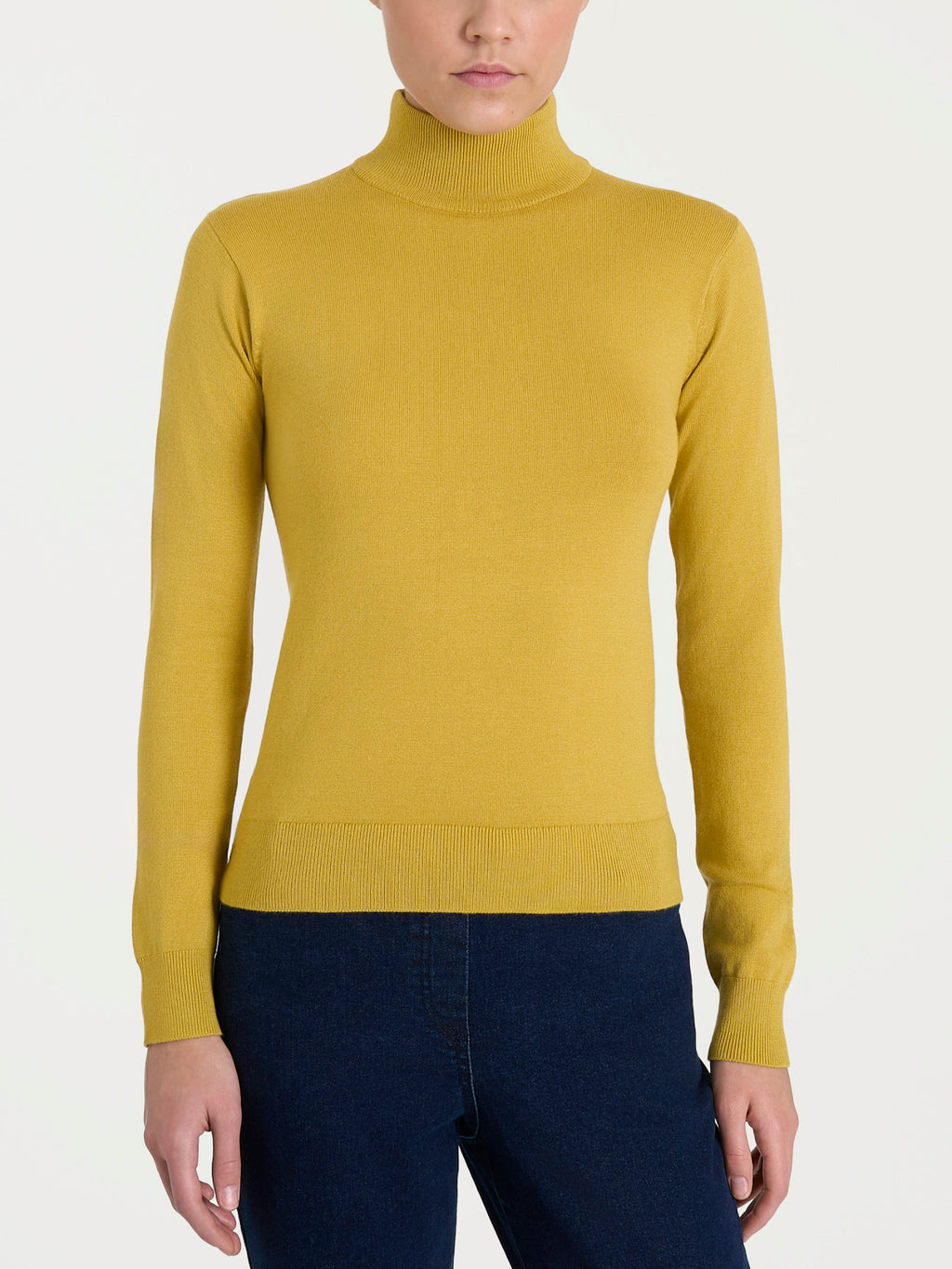 Ragno Four Seasons Lupetto Maglia Giallo Olio in Viscosa