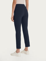 Ragno Super Fresh pantaloni pinocchietto donna blu spacco anti-piega