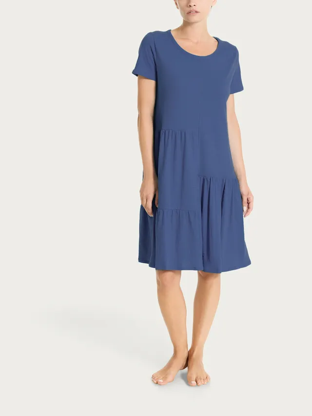 Ragno Slub Jersey Vestito Corto Balze Oceana Cotone