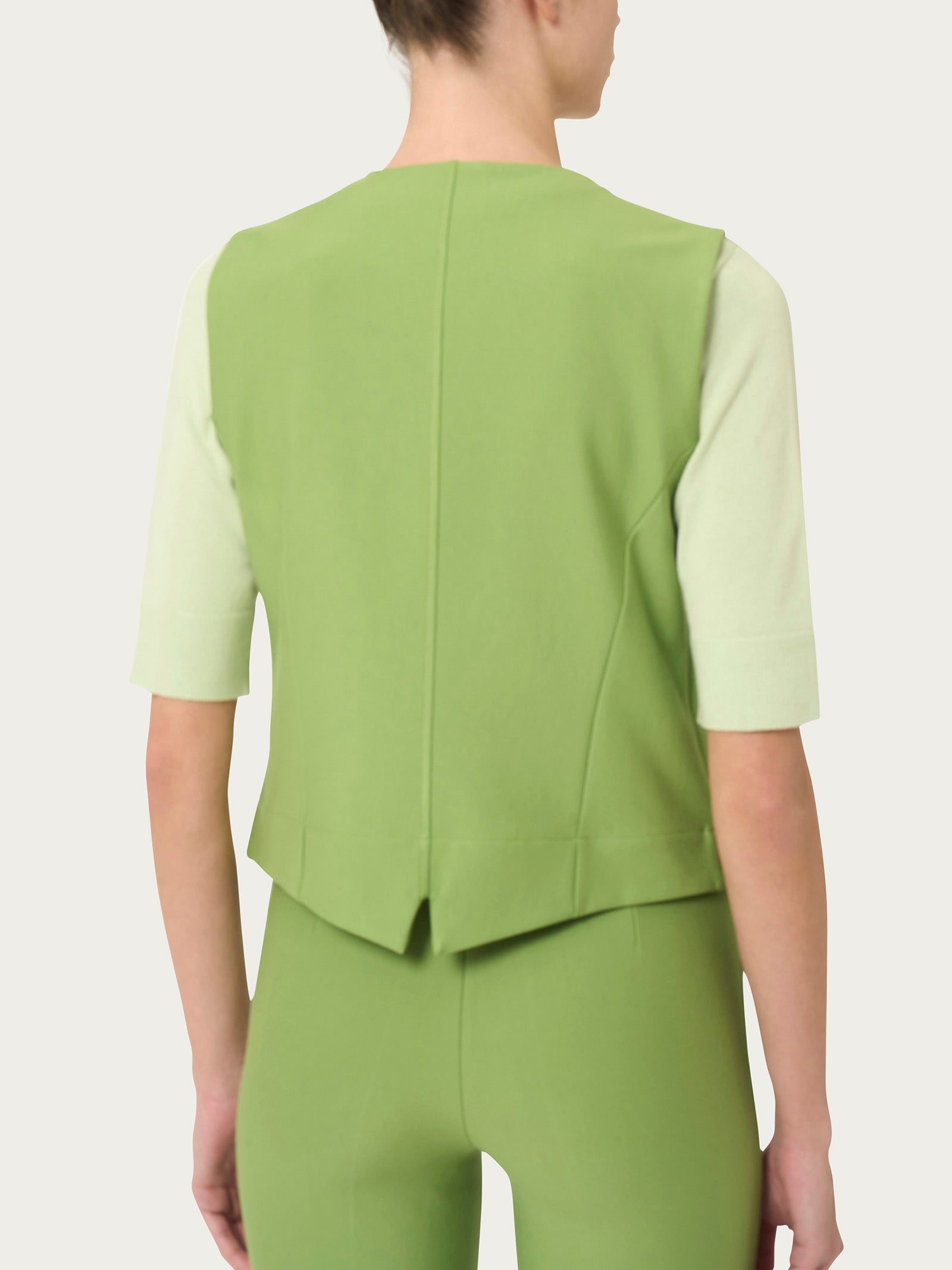 Ragno Compact Gilet 4 bottoni donna verde elegante