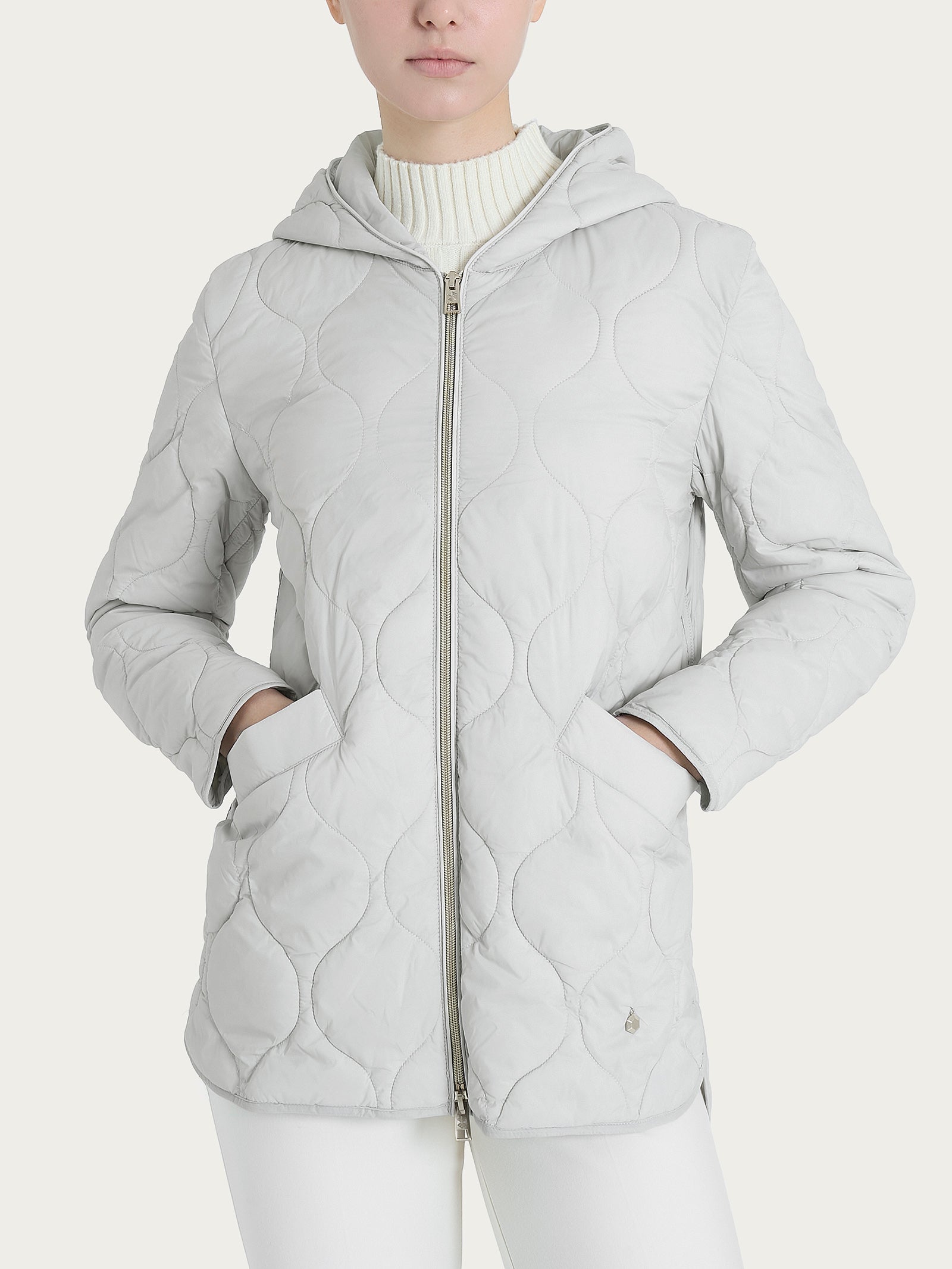 Ragno Onion Quilt Piumino donna Dawn Blue con cappuccio