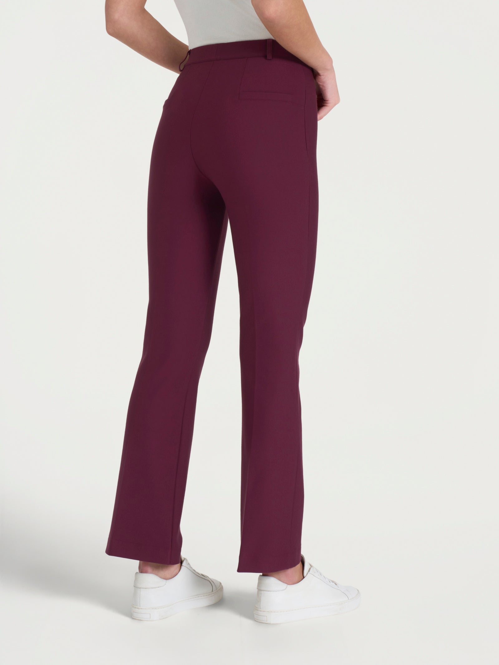 Ragno Compact pantalone flare Fig cropped misto viscosa