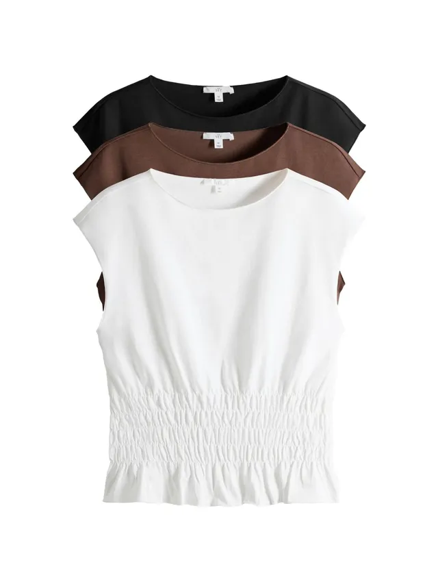 Geo Next The Set T-Shirt Arricciata Dettaglio Manica 3 Pezzi