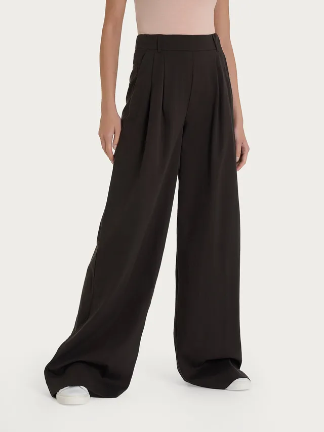 Ragno Super Natural pantalone palazzo Chocolate Torte tencel