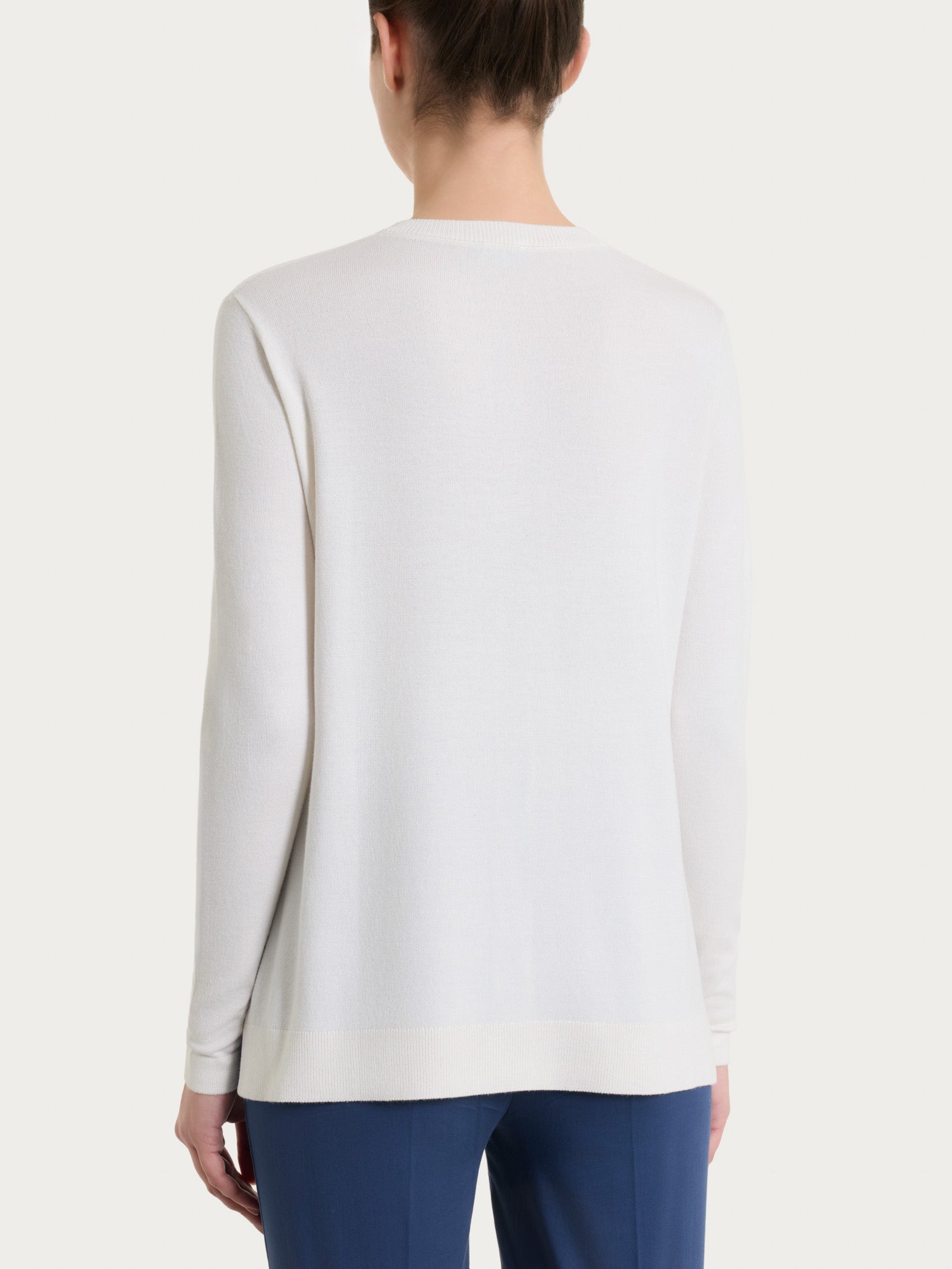 Ragno Summertime Cardigan con Bottoni Avorio misto viscosa