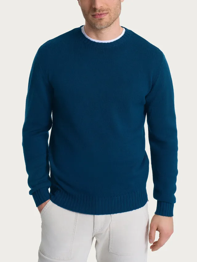 Ragno Merino Soft Pull Girocollo Manica Lunga Aviazione Lana