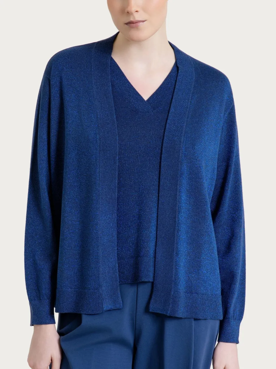 Ragno Summertime Cardigan Aperto Oceana lurex leggero