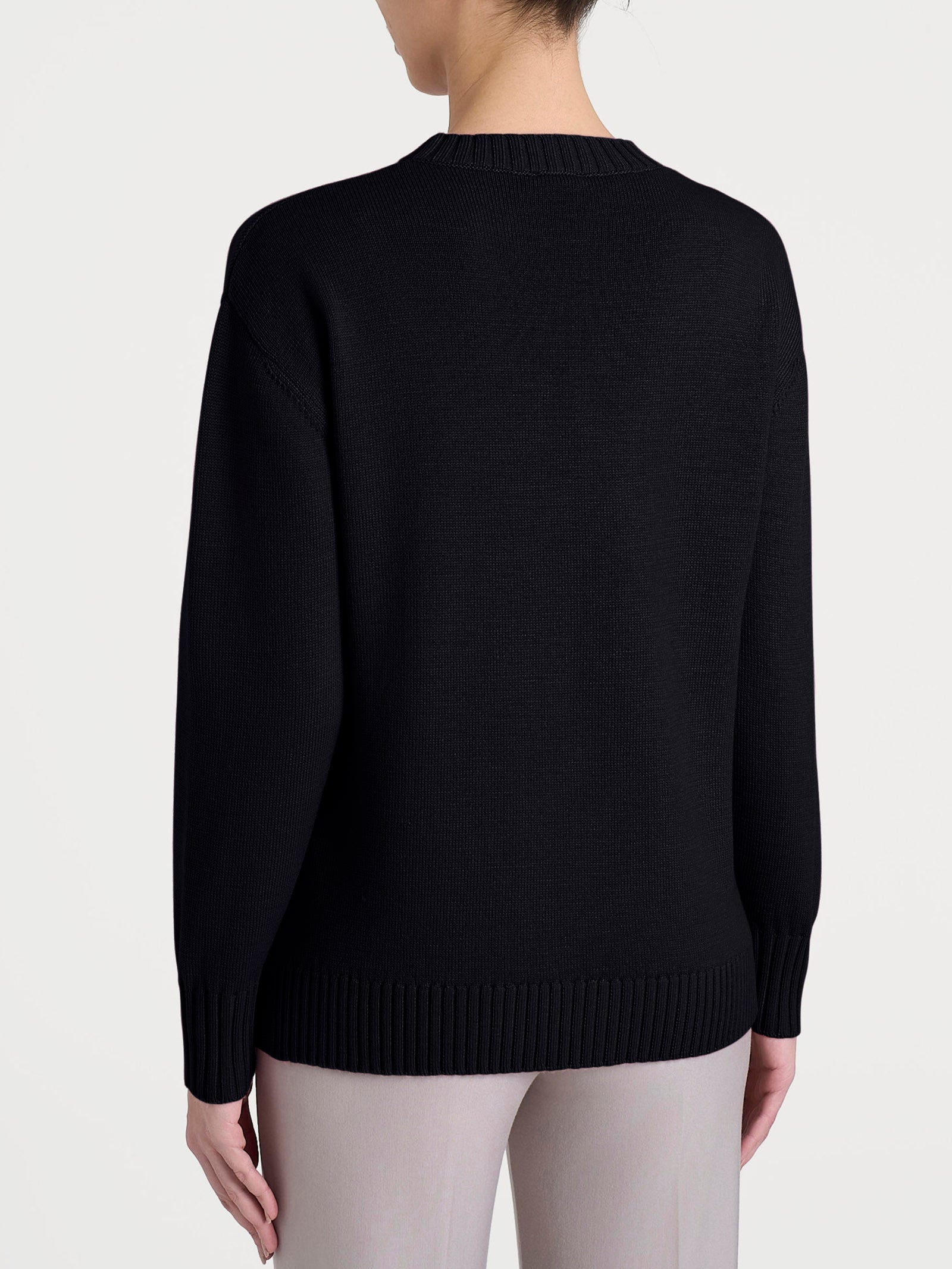 Ragno Merino Soft Maglia Girocollo Leggera Nero