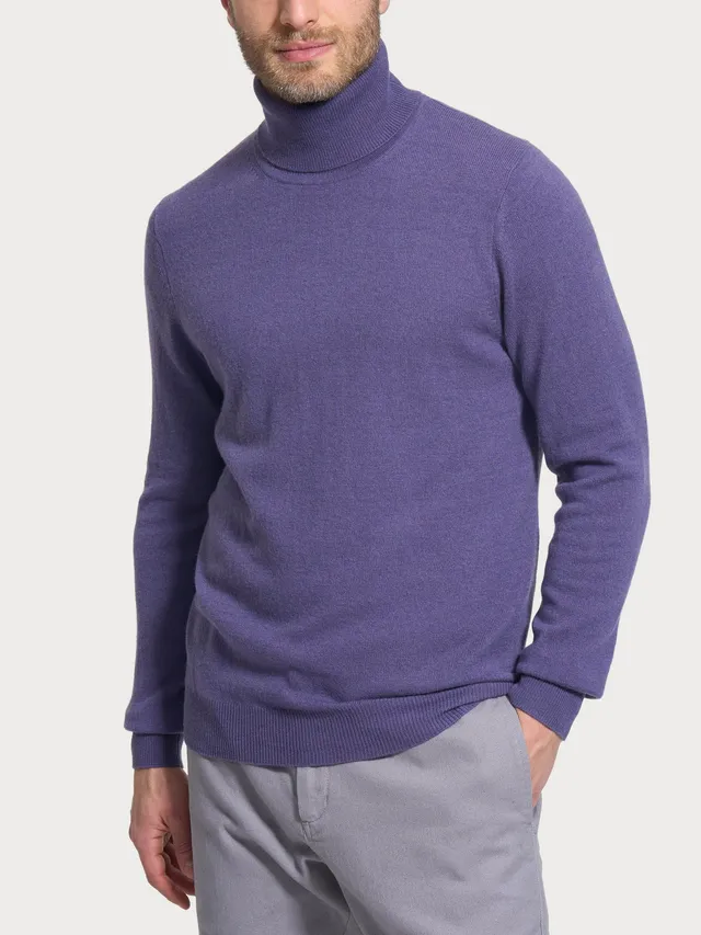 Ragno Cashmerino dolcevita uomo mulled grape in lana
