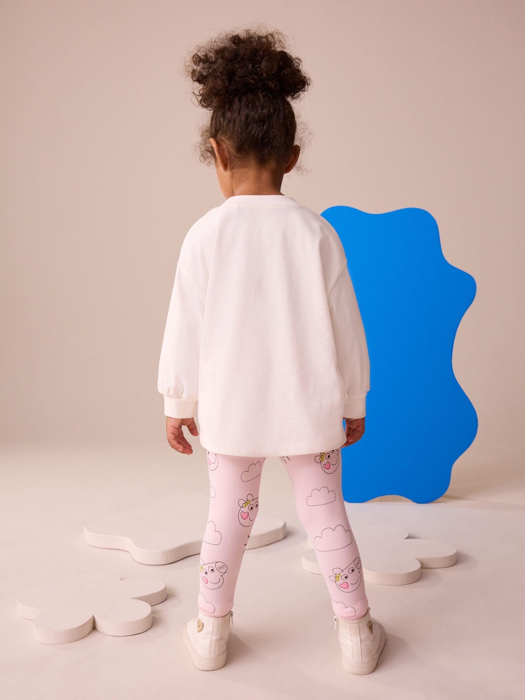 Next Peppa Pig completo bambina maglia leggings 74-80 morbido