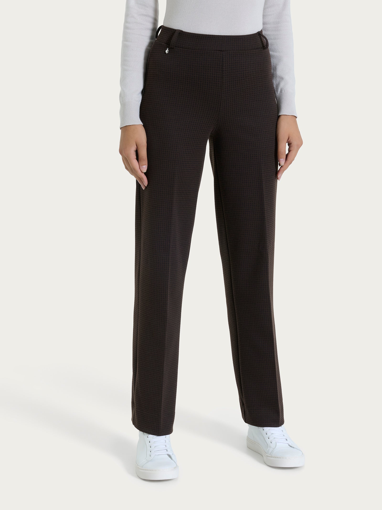 Ragno Compact pantalone ampio wide leg Chocolate Torte