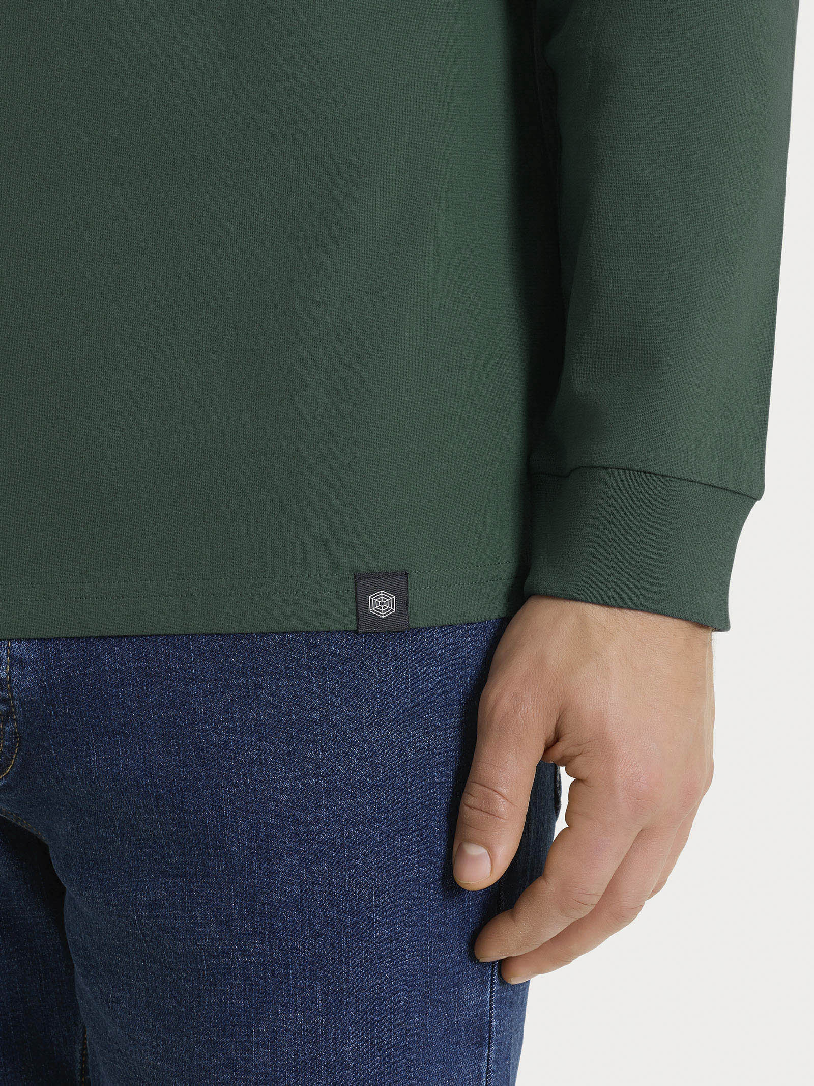 Ragno Heavy Duty Jersey Maglietta Manica Lunga Pineneedle cotone
