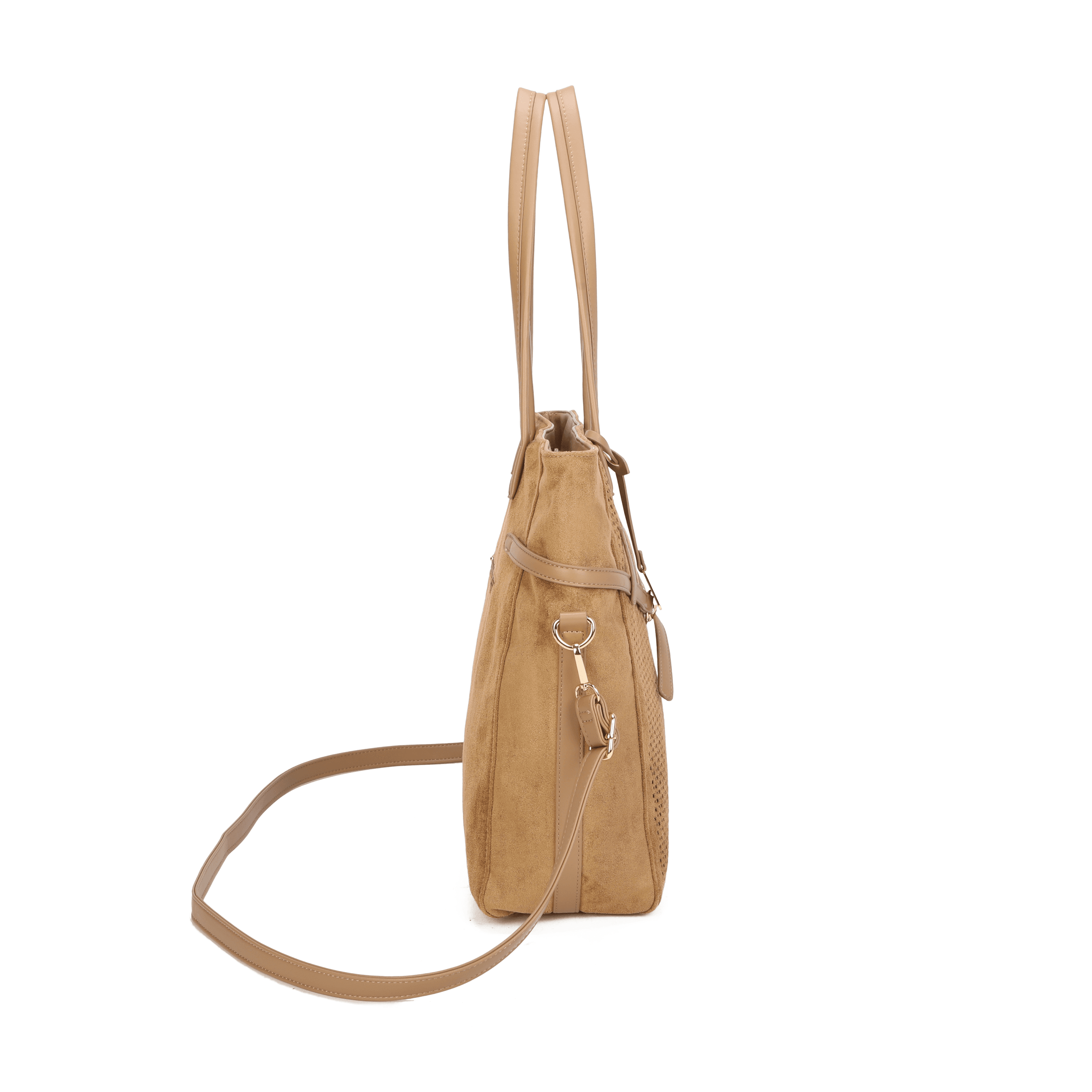 Maria Grazia Severi borsa tote scamosciata con tracolla cintura