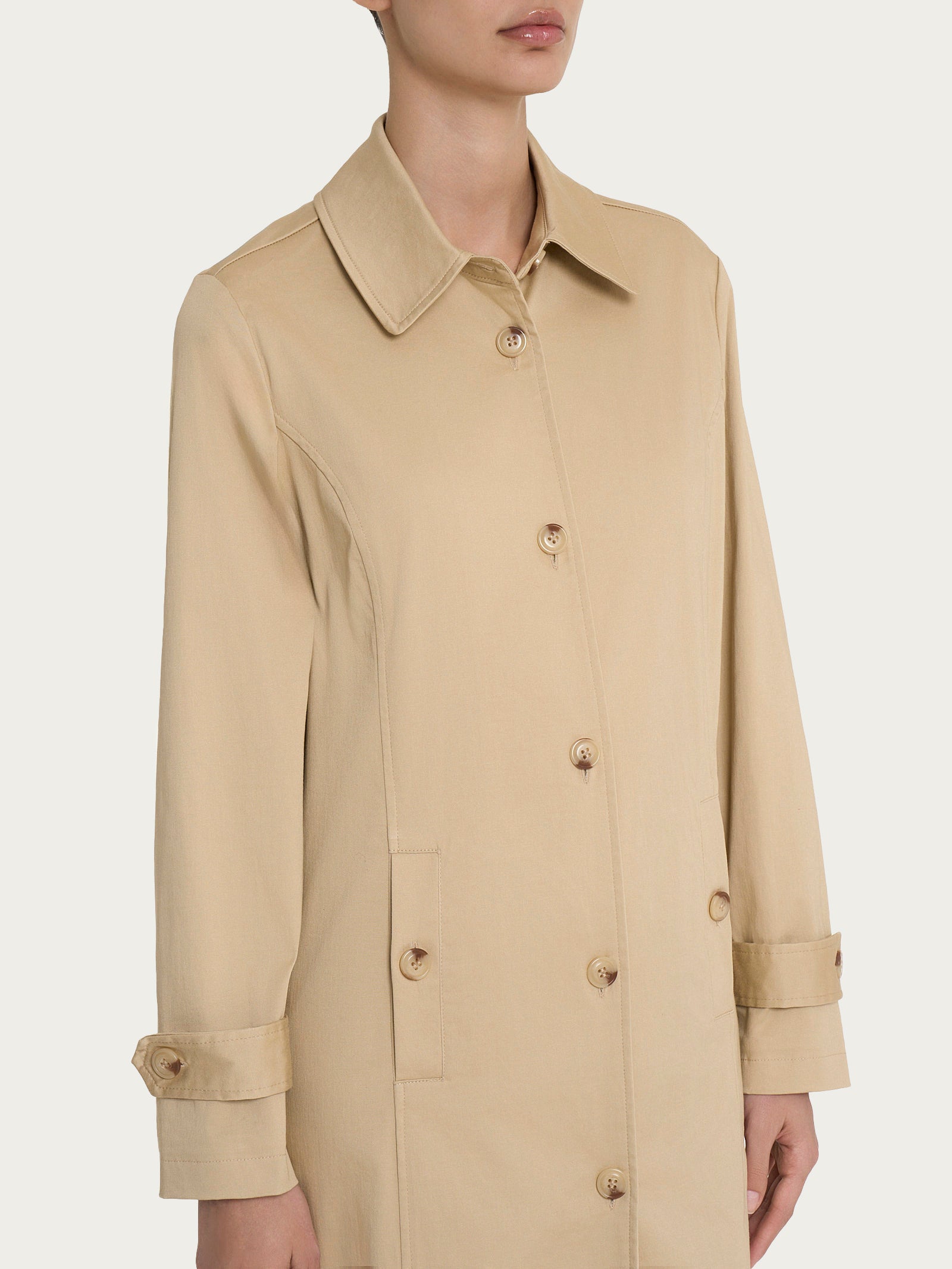 Ragno Satin Power Trench giacca lunga irish cream