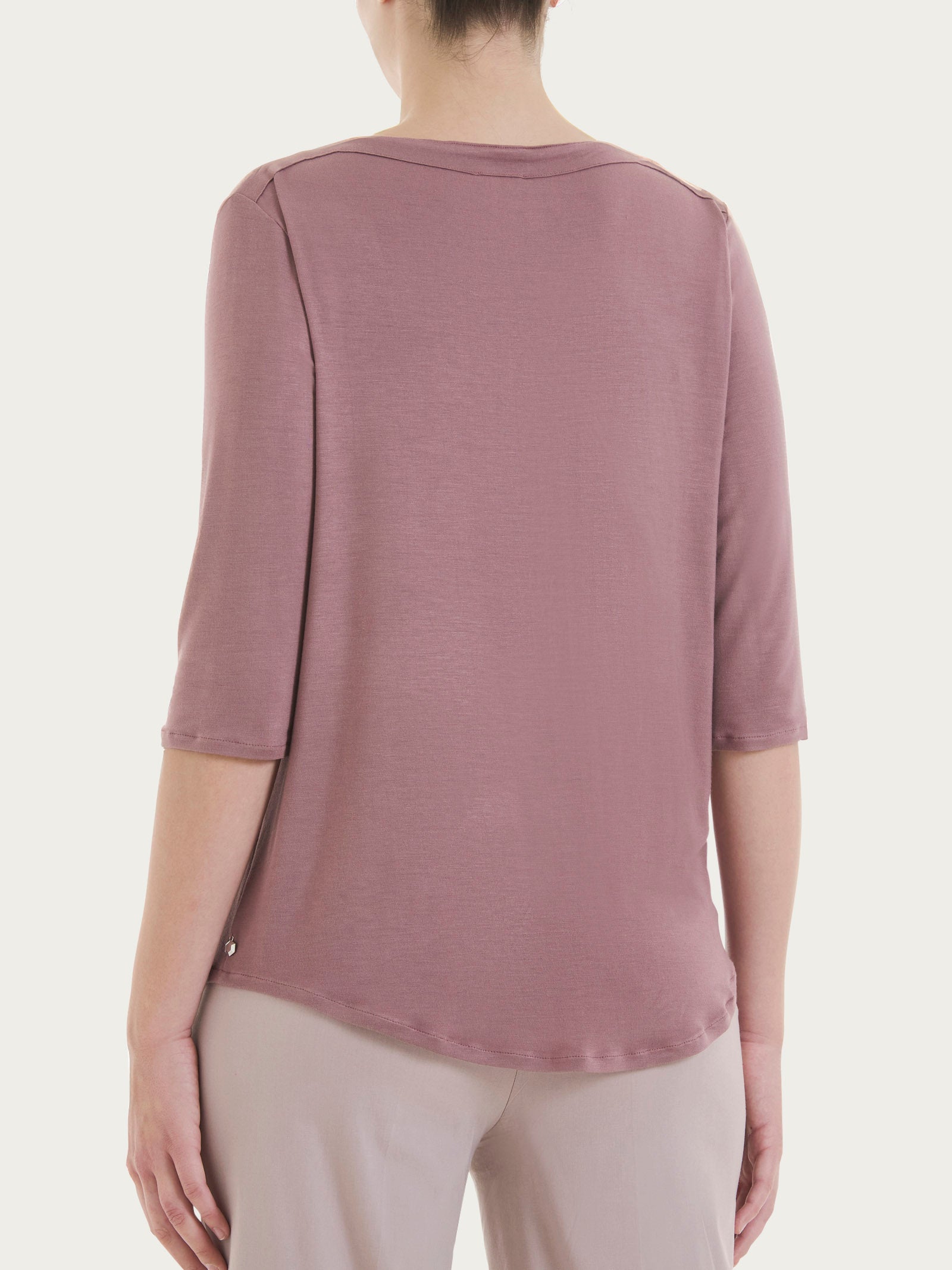 Ragno Viscosa Summer maglietta scollo barchetta Twilight Mauve