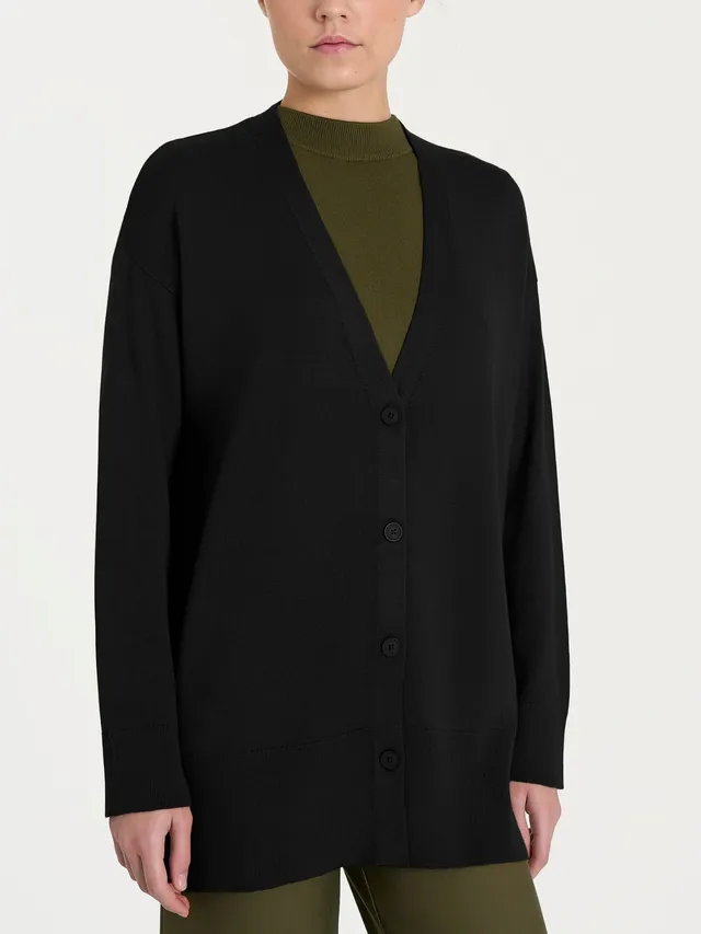 Ragno Four Seasons Winter Basic cardigan donna nero over