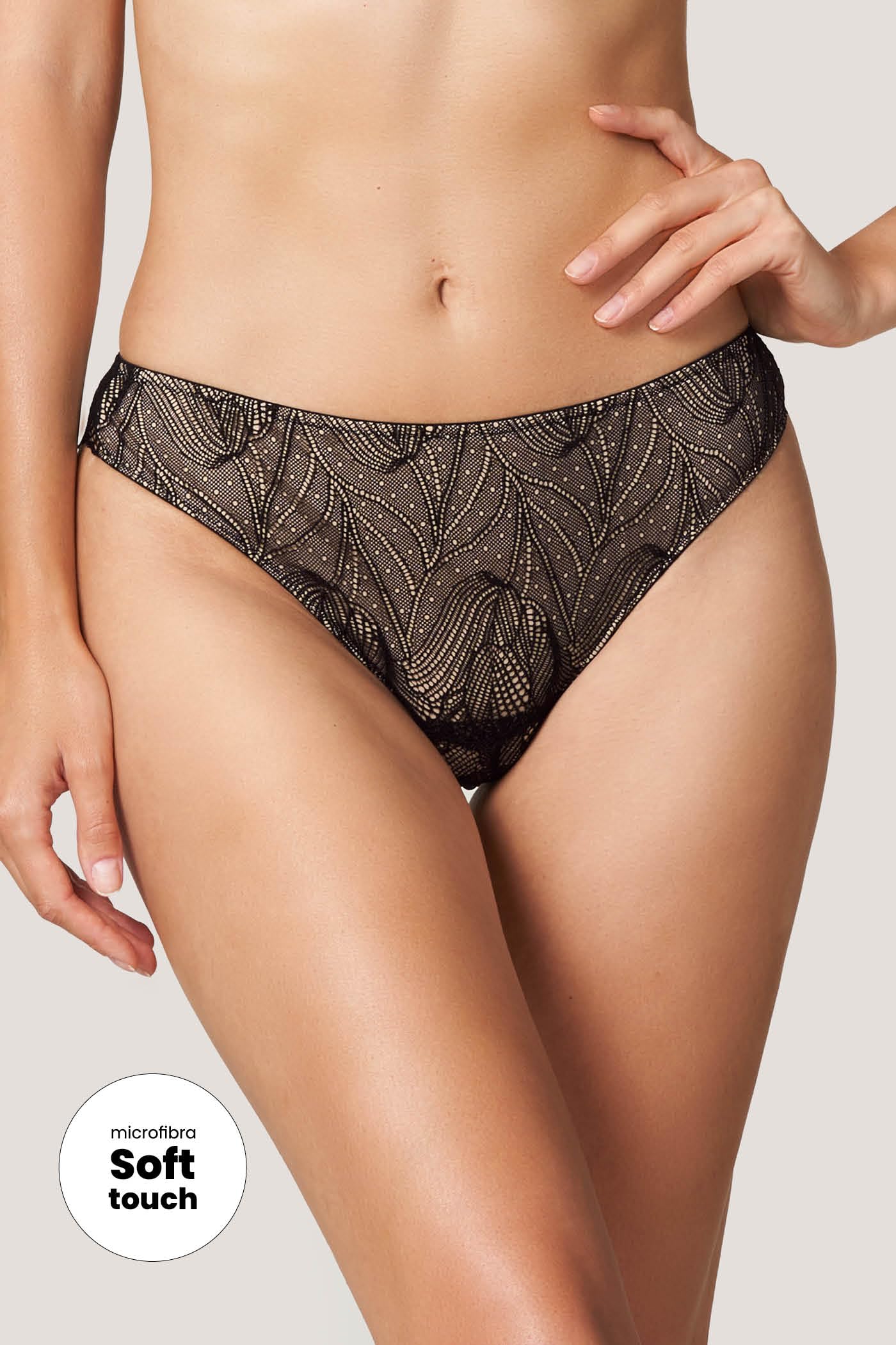 Goldenpoint Midnight Tulip Brasiliana Fianco Basso Pizzo Cotone