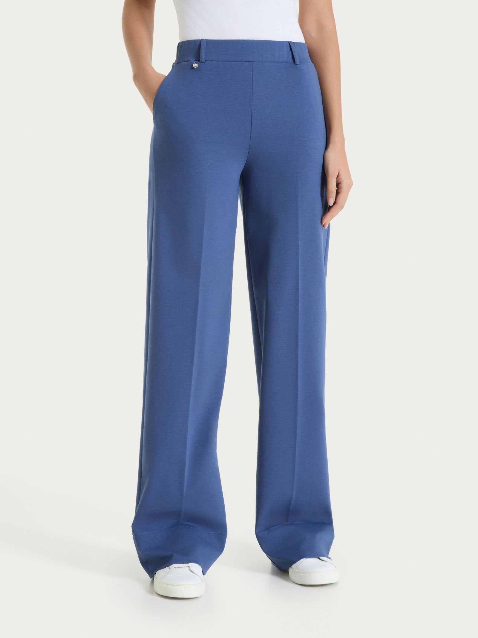 Ragno Compact Light Pantalone Ampio Oceana in cotone