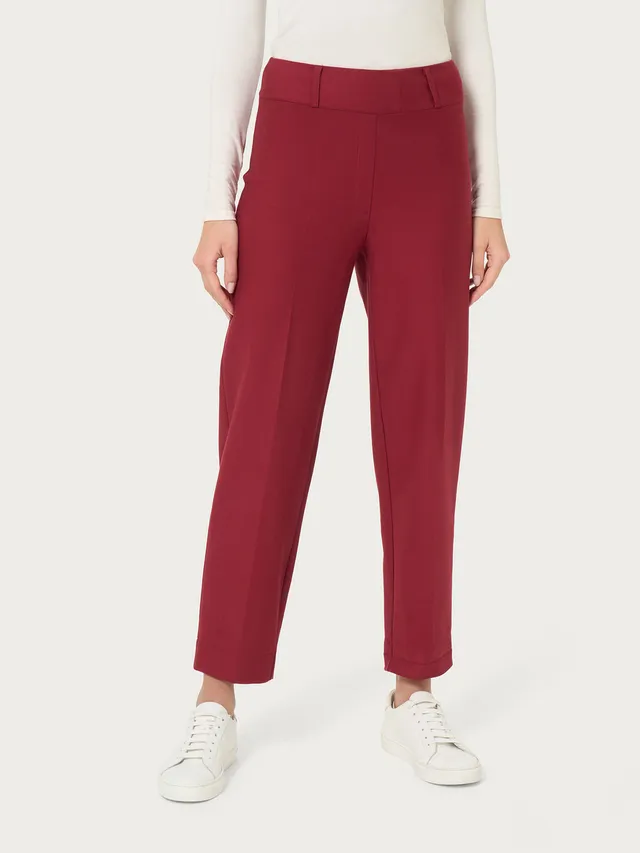 Ragno Compact Carrot Pants pantaloni donna tibetan red elasticizzato