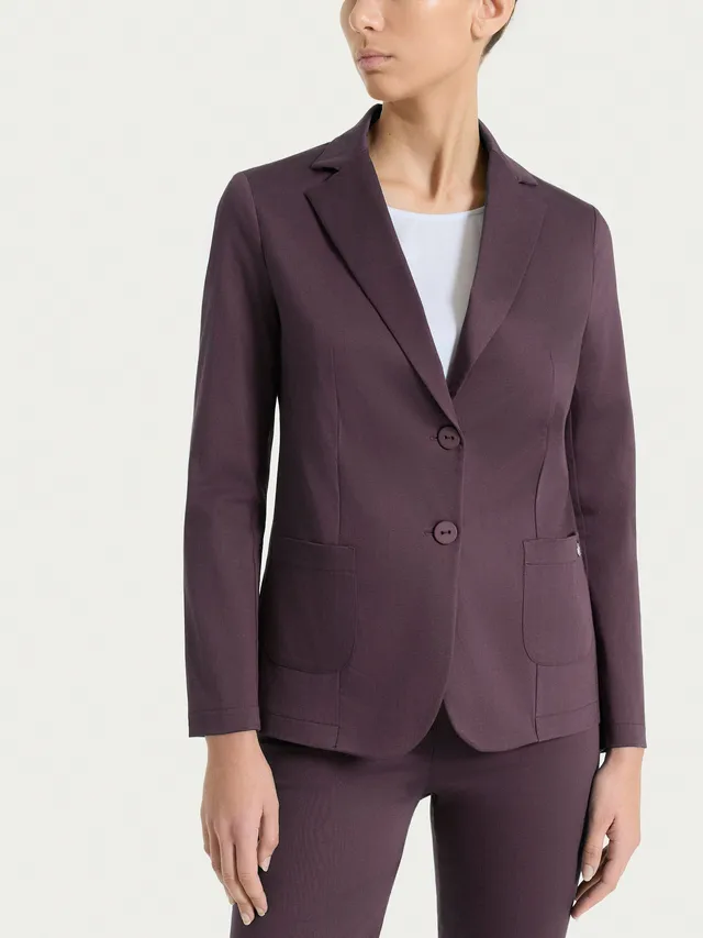 Ragno Gem Blazer Due Bottoni Cotone Raisin